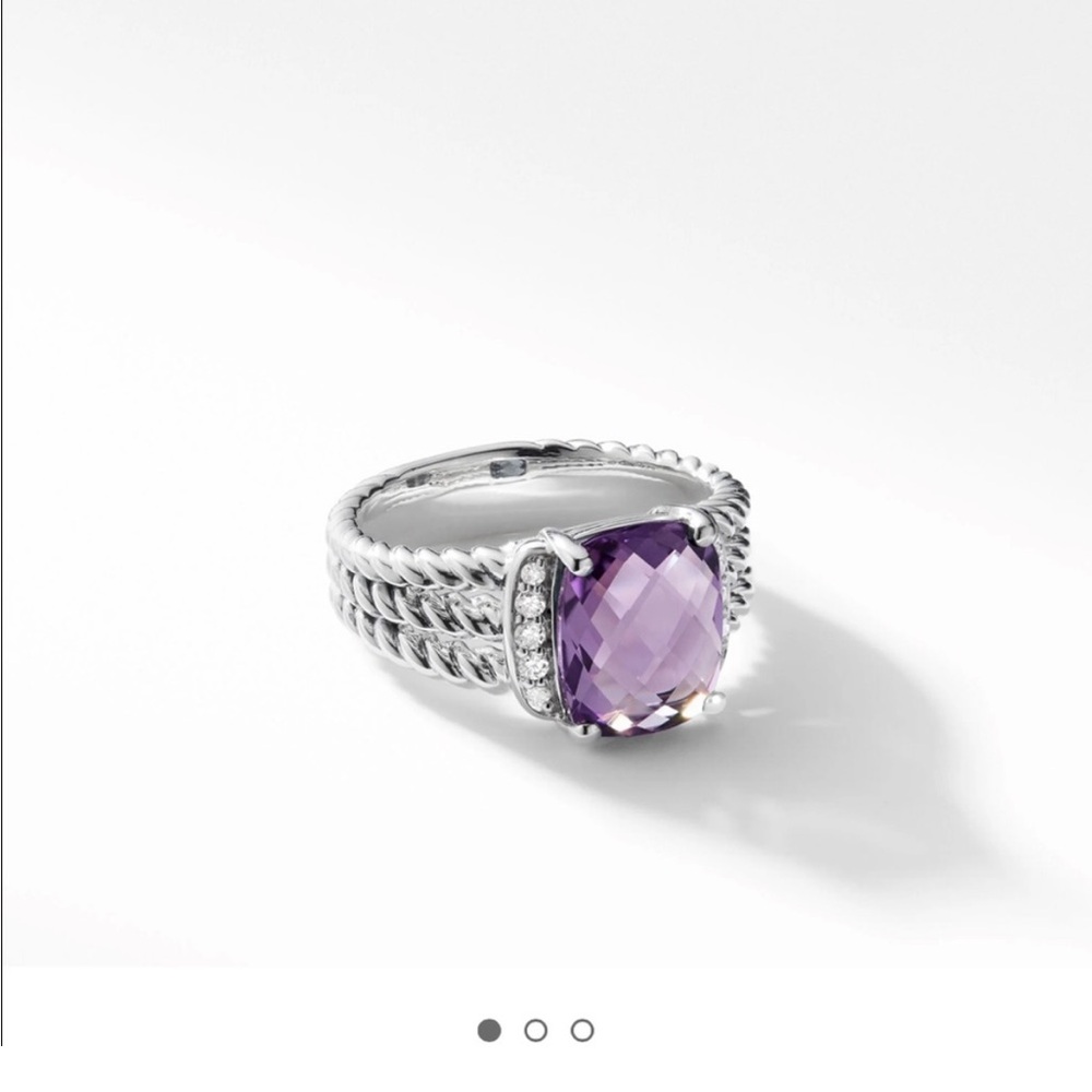 David Yurman Petitw Wheaton Sterling Silver with Amethyst